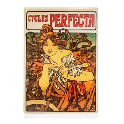 Cedule Alfons Mucha – Cycles Perfecta, 15 x 21 cm