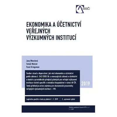 Ekonomika a účetnictví veřejných výzkumných institucí - Tomáš Wencel, Jana Wenclová, Pavel Krieg