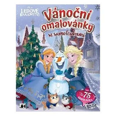 Vánoční omalovánky se samolepkami - Ledové království