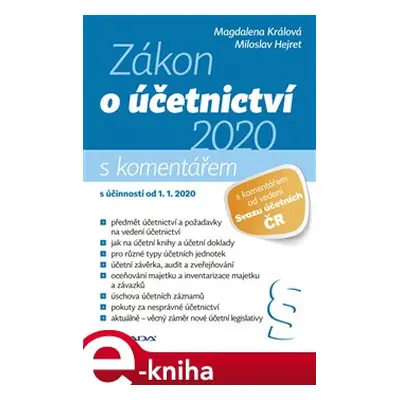 Zákon o účetnictví 2020 - Magdalena Králová, Miloslav Hejret