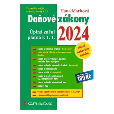 Daňové zákony 2024 - Hana Marková