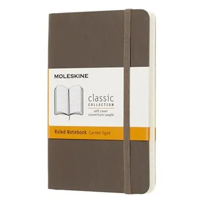 Zápisník Moleskine měkký linkovaný hnědý S