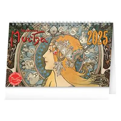 Stolní kalendář Alfons Mucha 2025