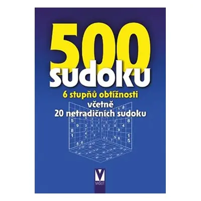 500 sudoku - 6 stupňů obtížnosti (modrá)