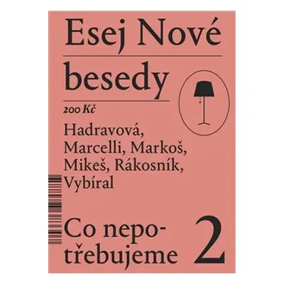 Esej Nové besedy 2 - Co nepotřebujeme - Tereza Hadravová, Ján Markoš, Jakub Rákosník, Miroslav M