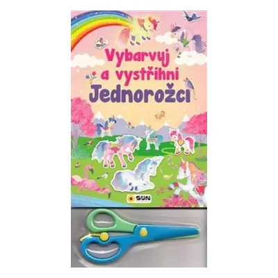 Vybarvuj a Vystřihni - Jednorožci - růžová