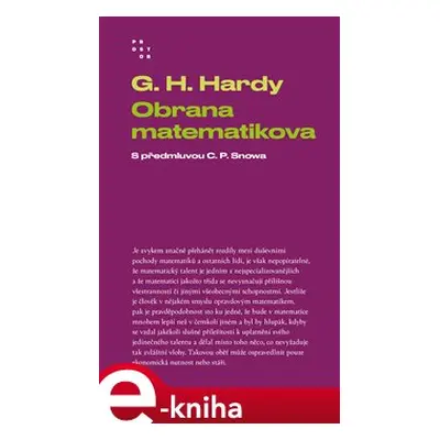 Obrana matematikova - G. H. Hardy