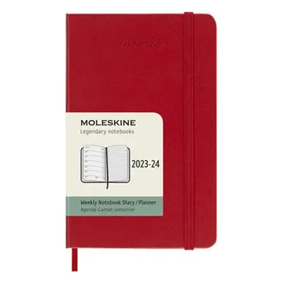 18měsíční plánovací zápisník Moleskine 2023-2024 tvrdý červený S