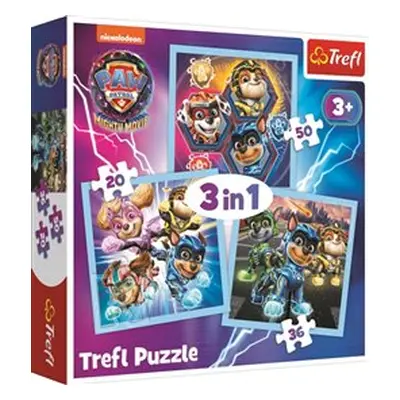 Puzzle Tlapková patrola - Mocní hrdinové 3v1