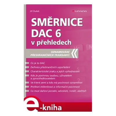 Směrnice DAC 6 v přehledech - Jiří Dušek