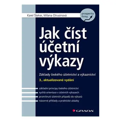 Jak číst účetní výkazy - Milana Otrusinová, Karel Šteker