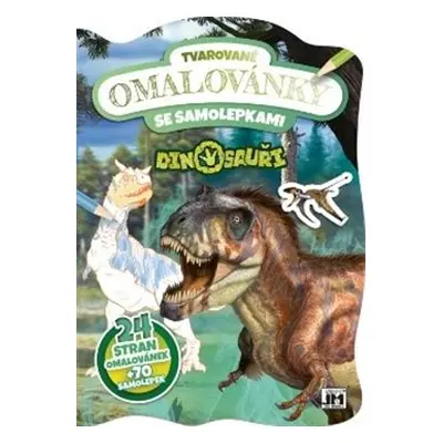 Tvarované omalovánky se samolepkami - Dinosauři