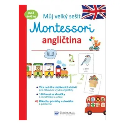 Můj velký sešit Montessori - angličtina - 3 až 6 let - Lydie Barusseau