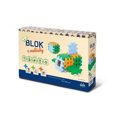 Stavebnice BLOK z melásky 36ks v krabici 22x15x6cm 12m+