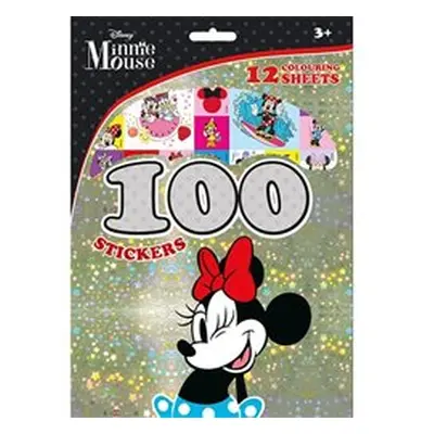 100 samolepek s omalovánkovými listy - Minnie