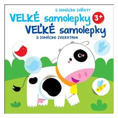 Velké samolepky s domácími zvířaty - Kravička