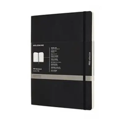 Moleskine Zápisník Professional měkké desky XL, černý, číslované strany B5 96 listů