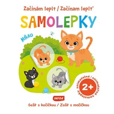 Začínám lepit SAMOLEPKY - Sešit s kočičkou