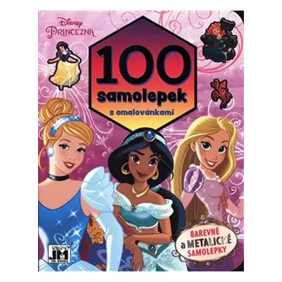 Jiri Models 100 samolepek s omalovánkami Disney Princezny