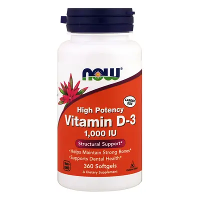 Now Foods VITAMIN D3, 1000 IU, 360 SOFTGEL KAPSLÍ - Now® Foods