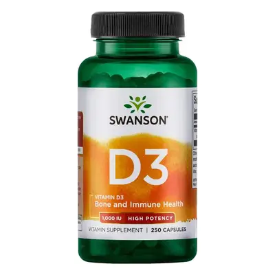 Vitamín D3 250 kapslí 1000iu - Swanson