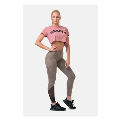 NEBBIA Fit & Smart legíny s vysokým pasem 572 mocha