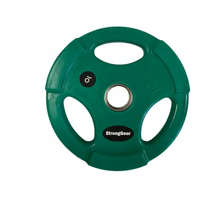 Stronggear Barevné pogumované Tri-Grip kotouče 5 -25 kg Hmotnost: 10 kg