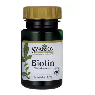 Biotin 30 kapslí 5 mg - Swanson EXP 09/2022