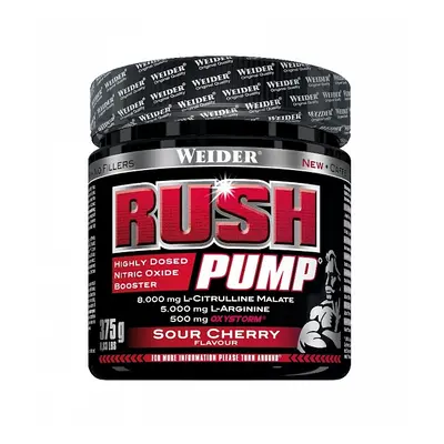 Weider Rush Pump 375 g předtréninková vasodilatační směs bez kofeinu a kreatinu Příchuť: Pomeran