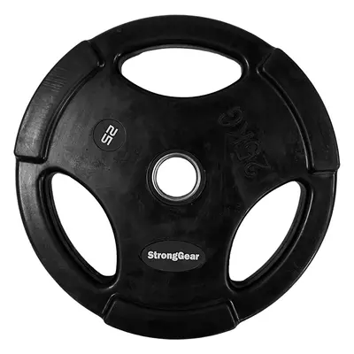 Stronggear Pogumované Tri-Grip kotouče - černé Hmotnost: 5 kg