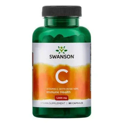 Vitamín C s šípkem 90 kapslí 1000mg/60mg - Swanson - EXP 12/2022