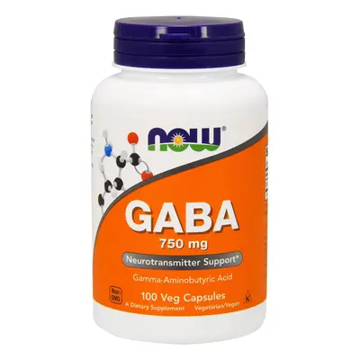 Now Foods GABA 750 MG, 100 ROSTLINNÝCH KAPSLÍ - Now® Foods