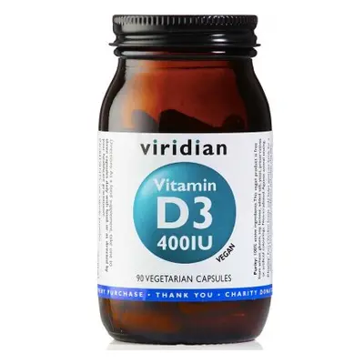 EXP. 16/7/2023 - Vitamin D3 400iu 90 kapslí - Viridian