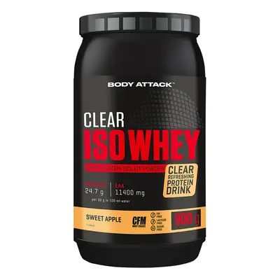 Body Attack Clear Iso Whey 900g, syrovátkový proteinový izolát CFM Varianta: Sweet Apple