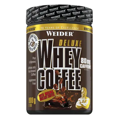 Weider Deluxe Whey Coffee, 908 g Varianta: syrovátkový koncentrát s instantní kávou s 80 mg kofe