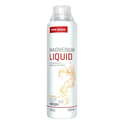 Body Attack Magnesium Liquid 500 ml, hořčík s vitaminem C v tekuté formě Varianta: Pomeranč