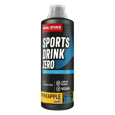 Body Attack Sports Drink Zero Mix 1:50, 1000 ml, koncentrát pro přípravu nízkokalorického nápoje