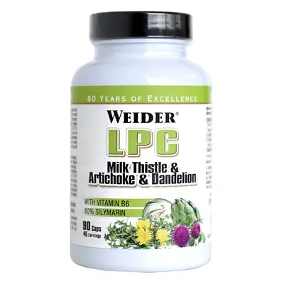 Weider LPC Milk Thistle & Artichoke & Dandelion 90 kapslí, extrakty ze semen ostropestřece Varia