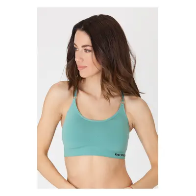 Better Bodies Podprsenka Seamless Short Teal Green Barva: Zelená