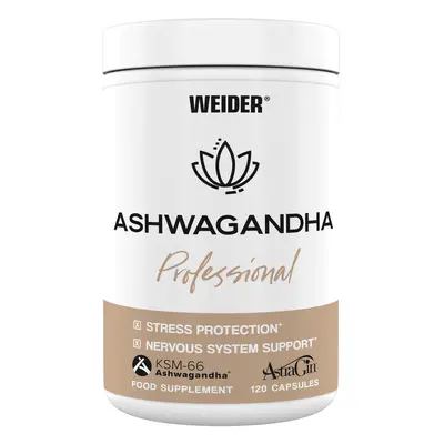 Weider Ashwagandha Profesional 120 cps, extrakt z kořene ašvagandy KSM-66®, AstraGin® Varianta: 