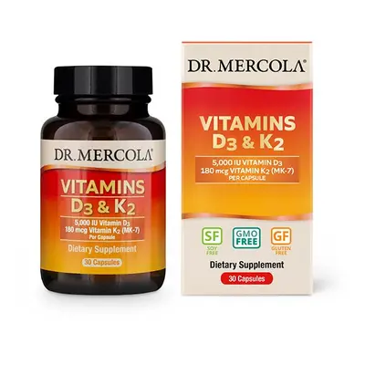 VITAMÍN D3 5000 IU, K2 180 MCG, 30 KAPSLÍ - DR. MERCOLA