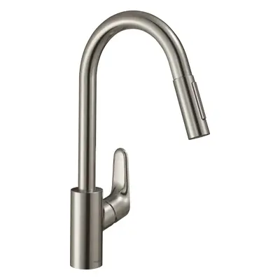 Dřezová baterie Hansgrohe Focus M41 s vytahovací sprškou, 2 proudy vzhled nerezu 31815800