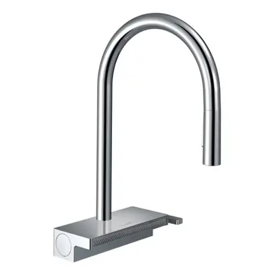 Dřezová baterie Hansgrohe Aquno s vytahovací sprškou, 3 proudy chrom 73837000