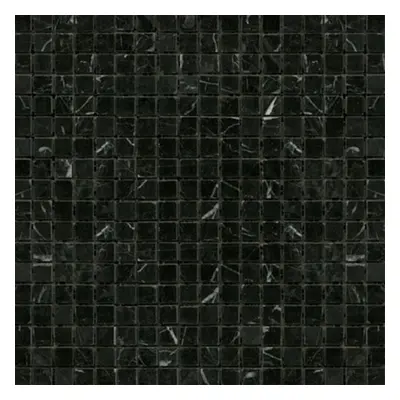 Kamenná mozaika Premium Mosaic Stone černá 30x30 cm leštěná STMOS15BKP