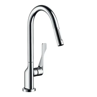 Dřezová baterie Hansgrohe Axor Citterio s vytahovací sprškou vzhled nerezu 39835800