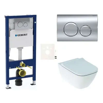 Cenově zvýhodněný závěsný WC set Geberit do lehkých stěn / předstěnová montáž+ WC Geberit Smyle 