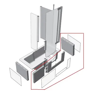 Panel k vaně Juwel Duett 170 cm akrylát DUP002WS