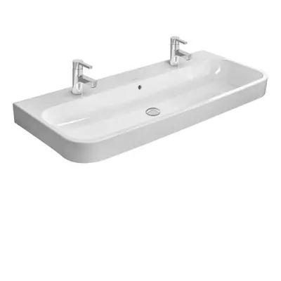 Duravit Happy D.2 umyvadlo 120x50,5 cm se dvěma otvory pro baterii 23 181 200 261