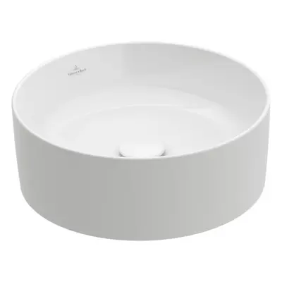 Villeroy & Boch Collaro umyvadlo na desku 40x40 cm alpská bílá bez otvoru na baterii 4A1840R1