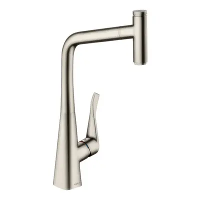 Dřezová baterie Hansgrohe Metris Select M71 s vytahovací sprškou vzhled nerezu 14884800